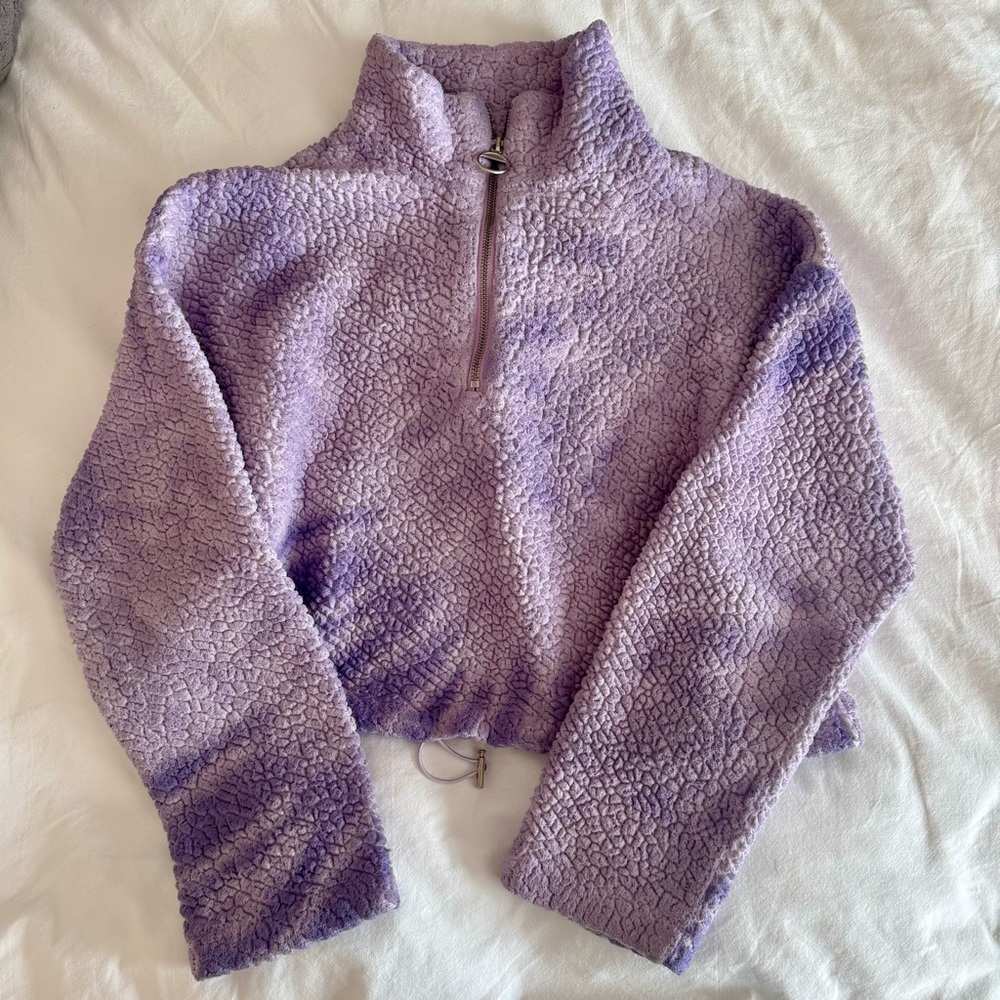 Purple Fleece Quarter-Zip Pullover